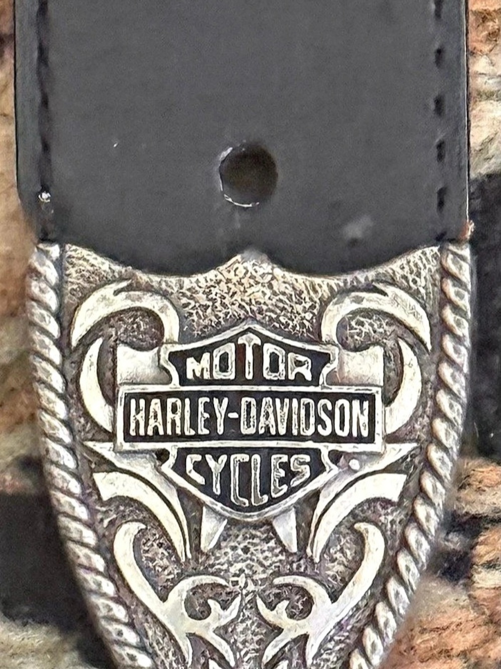 Women’s Harley-Davidson Leather Biker Belt Black Size 2W - Picture 3 of 10